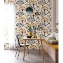 Caselio|Art Deco style wallpaper with palm trees in beige tones|Art Deco