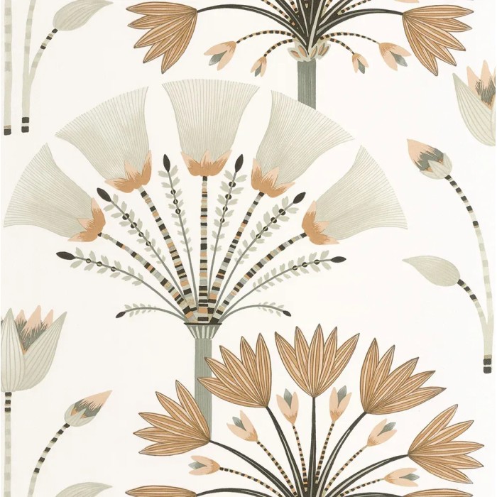 Caselio|Papel pintado art deco blanco, ideal para dormitorios elegantes|Art Deco