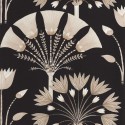 Caselio|Papier peint Art déco noir avec palmiers élégants|Art Déco