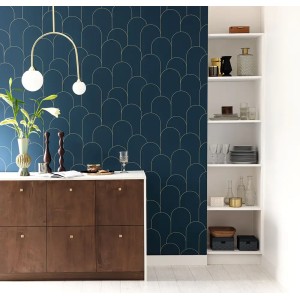 Caselio|Art-Déco-Tapete in Blau und Grün|Art Deco 2