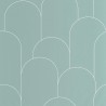 Caselio|Minimalistische grüne Art-Déco-Tapete mit Bögen|Art Deco