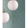 Caselio|Minimalistische grüne Art-Déco-Tapete mit Bögen|Art Deco