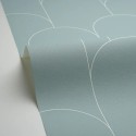 Caselio|Minimalistische grüne Art-Déco-Tapete mit Bögen|Art Deco