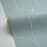 Caselio|Minimalistische grüne Art-Déco-Tapete mit Bögen|Art Deco