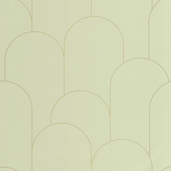 Papel pintado art déco verde con forma de arcos - Caselio Elegance 105287122