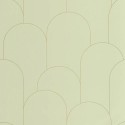 Caselio|Grüne Art-Déco-Tapete mit Bogenmuster|Art Deco