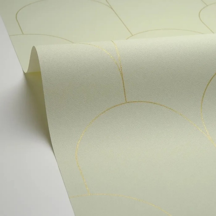 Caselio|Grüne Art-Déco-Tapete mit Bogenmuster|Art Deco
