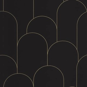 Caselio|Blue and gold floral wallpaper with shimmer, ideal for living room|Hospitality