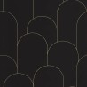 Caselio|Black and gold Art Deco wallpaper with minimalist design|Art Deco