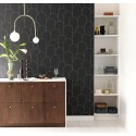 Caselio|Papier peint Art déco noir et doré au design minimaliste|Art Déco