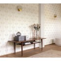Caselio|Elegant Art Deco style wallpaper in white and gold|Art Deco