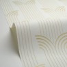 Caselio|Papier peint élégant style Art déco blanc et or|Art Déco