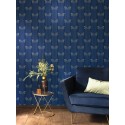 Caselio|Glamorous Art Deco style wallpaper in blue and gold|Art Deco