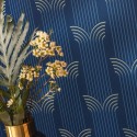 Caselio|Glamorous Art Deco style wallpaper in blue and gold|Art Deco