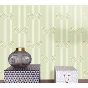 As Creation|Papier Peint motif géométrique moderne blanc et gris|Art Déco 2