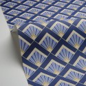 Caselio|Art-Déco-Tapete in Blau, ideal fürs Schlafzimmer|Art Deco