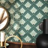 Caselio|Art Deco wallpaper in green and gold|Art Deco