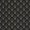 Caselio|Papel pintado elegante estilo art déco negro y dorado metalizado|Art Deco
