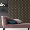 Caselio|Elegante Tapete im Art-Déco-Stil in Schwarz und Gold metallic|Art Deco