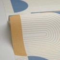 Caselio|Papier peint moderne avec cercles bleu et camel|Cercles