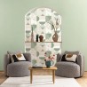 Caselio|Geometric wallpaper in green tones, modern style|Circles