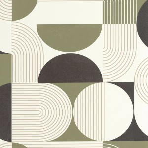 Casadeco|Papier peint moderne avec formes de cercles bleu multicolores|Cercles