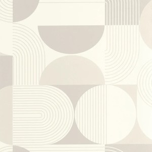 Caselio|Modern living room wallpaper with geometric circle pattern|Circles