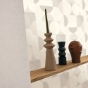 Caselio|Moderne Tapete in Grautönen mit Kreisen und geometrischen Formen|Geometrisch