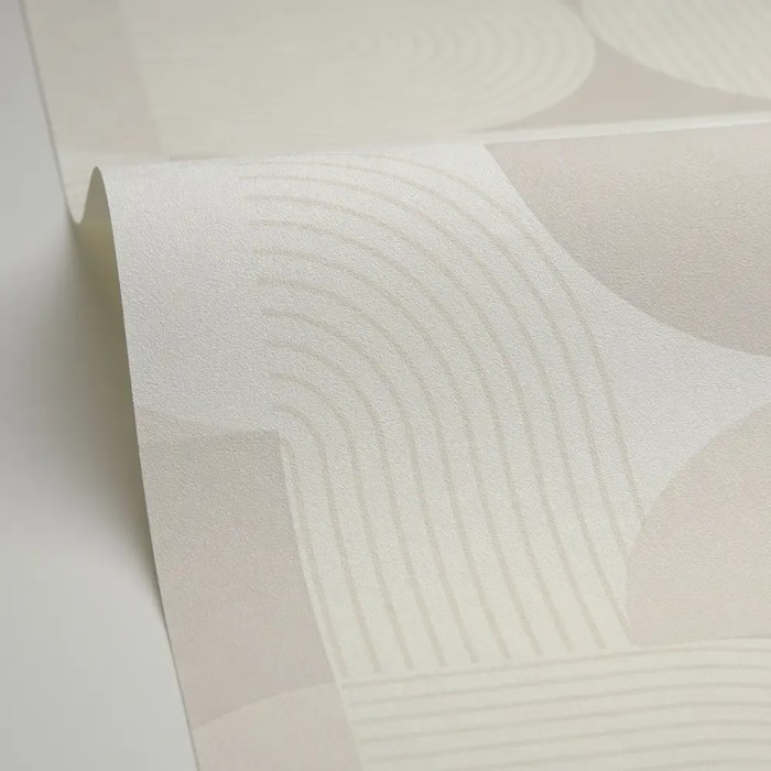 Caselio|Modern wallpaper in grey tones with circles and geometric shapes|Geometric