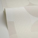 Caselio|Moderne Tapete in Grautönen mit Kreisen und geometrischen Formen|Geometrisch