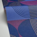 Caselio|Modern wallpaper with blue and aubergine circles|Geometric