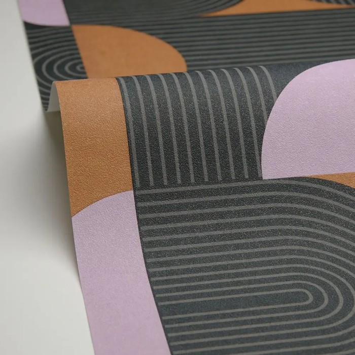 Papel pintado para salón moderno, patrón geométrico de círculos - Caselio Graphic 105509566