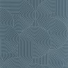 Caselio|Modern living room wallpaper in blue with 3D grooves and circles|Modern