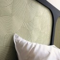 Caselio|Modern bedroom wallpaper in green with 3D grooves|Modern