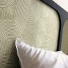 Caselio|Modern bedroom wallpaper in green with 3D grooves|Modern