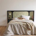 Caselio|Modern bedroom wallpaper in green with 3D grooves|Modern