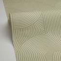 Caselio|Papier peint moderne vert pour chambre avec sillons 3D|Moderne