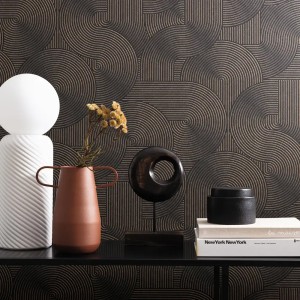 Elitis|Vinyl wallpaper with natural silk in mustard yellow|Wallpaper 2