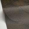 Caselio|Moderne Tapete mit schwarzen und kupferfarbenen 3D-Rillen|Tapeten