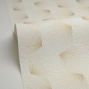 Caselio|Elegante beige-goldene Art-Déco-Tapete|Art Deco