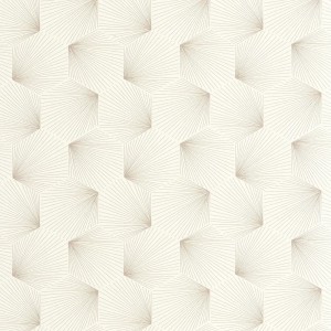 Casadeco|Elegant Art Deco wallpaper with black and gold arc shapes|Art Deco