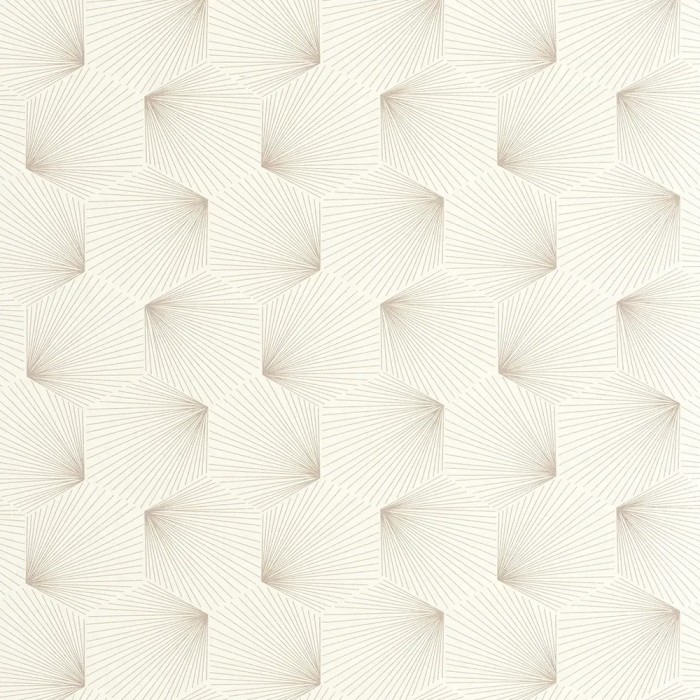 Papel pintado moderno gris plata estilo Art Déco - Caselio Graphic 105520945