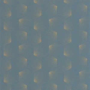 Caselio|Weiße und goldene Art-Déco-Tapete mit minimalistischem Muster|Art Deco