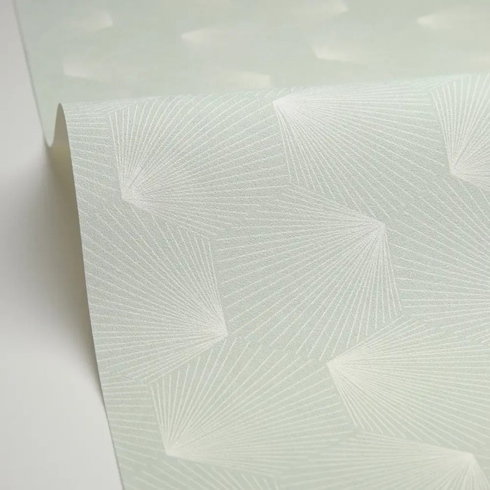 Caselio|Moderne aquagrüne Art-Déco-Tapete|Minimalistisch