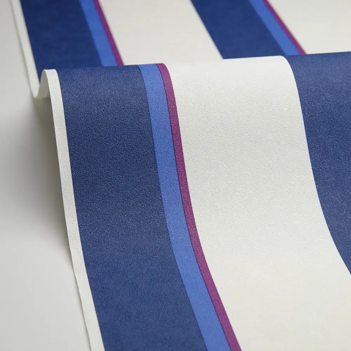 Caselio|Tapete blau-violette Streifen|Streifen