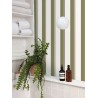 Caselio|Papier peint salle de bain rayures vertes|Rayures