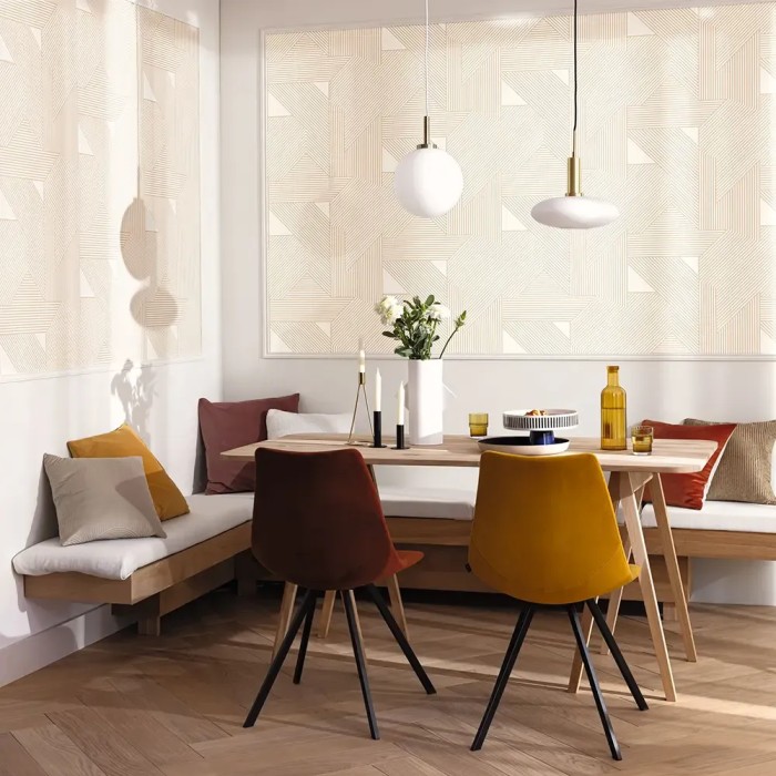 Caselio|Papier peint moderne pour salon avec motif géométrique beige|Contemporain