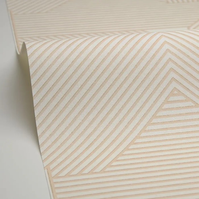 Caselio|Modern living room wallpaper with beige geometric pattern|Contemporary