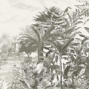 Eijffinger|Wandbild afrikanische Landschaft mit Fauna|Wandbild
