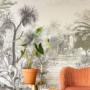 Eijffinger|Wandbild afrikanische Landschaft mit Fauna|Wandbild